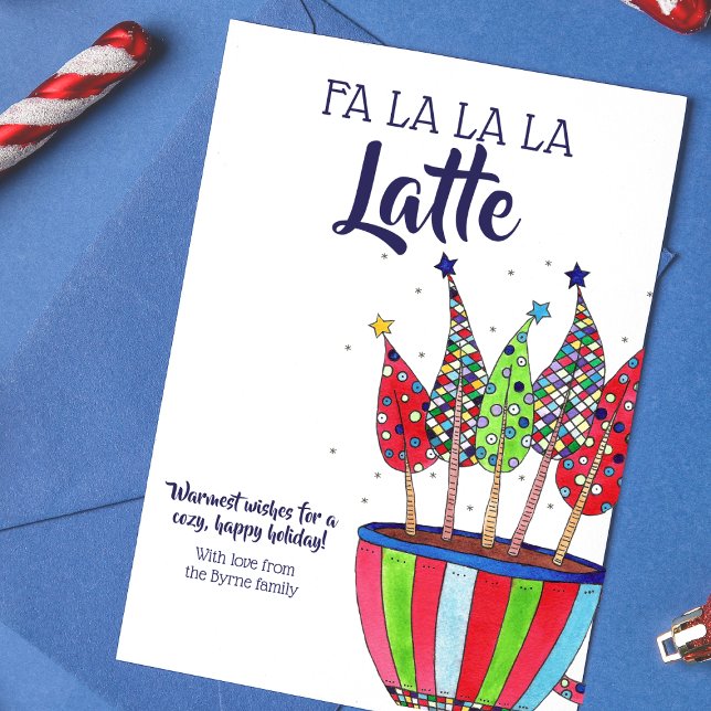 Coffee Lovers Latte Christmas Holiday Card (Creator Uploaded)