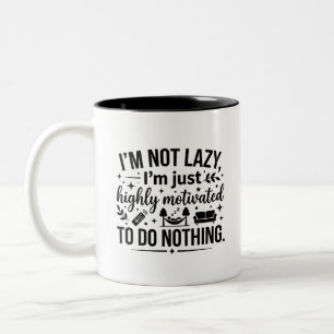 Coffee Lovers Lazy Motivation Mug