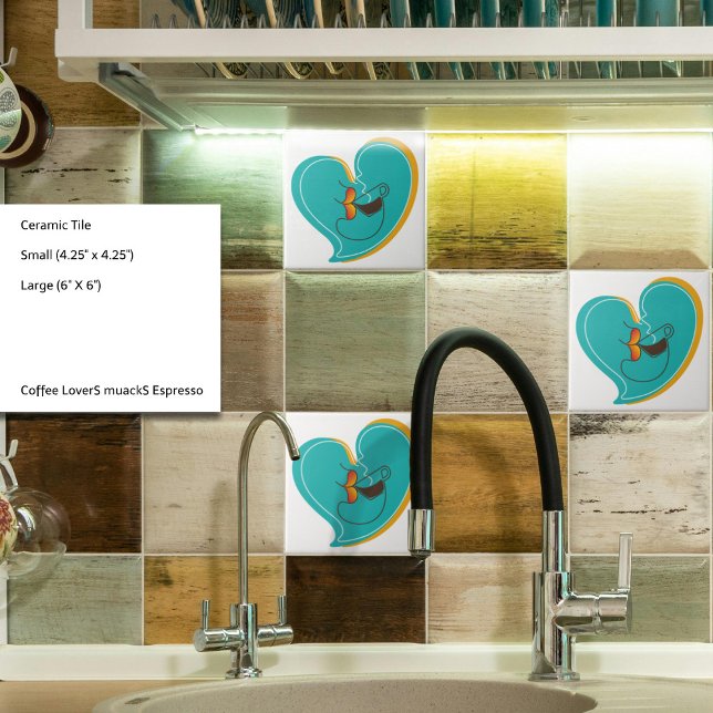 Coffee LoverS muackS Espresso Ceramic Tile (A charming touch for your spaces.)