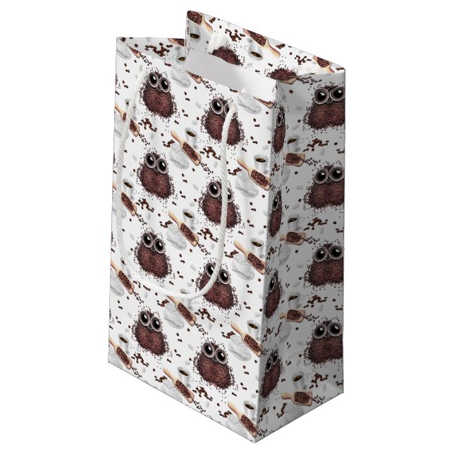 Coffee Lovers Night Owl Small Gift Bag (Back Angled)