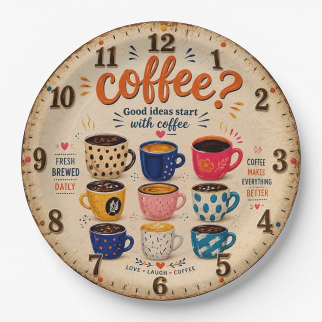 Coffee Lovers  Paper Plate (Front)