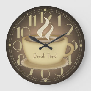 Coffee Lovers Personalised Large Clock