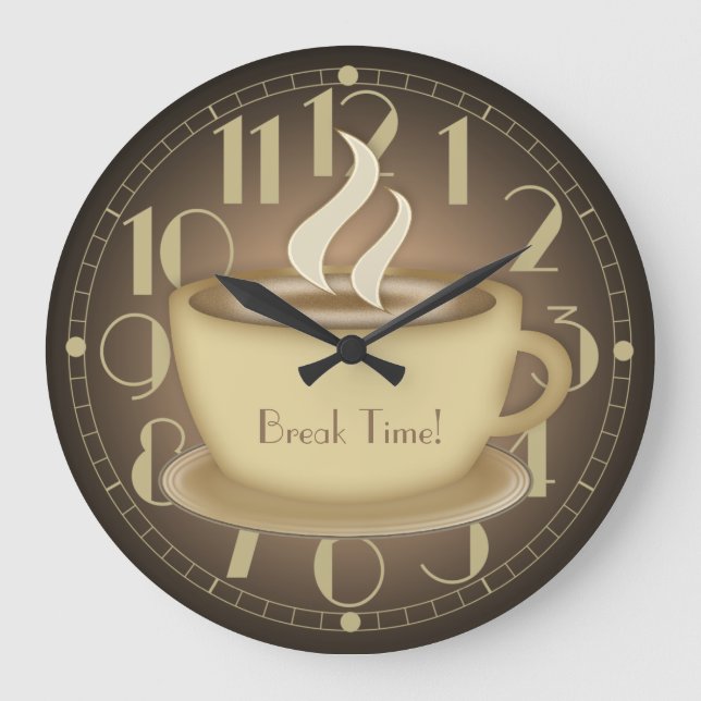 Coffee Lovers Personalised Large Clock (Front)