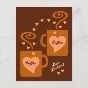 Coffee Lovers postcard, customise Postcard