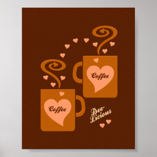 Coffee Lovers poster, customise Poster