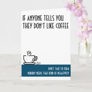Coffee Lover's Standard Teal Card