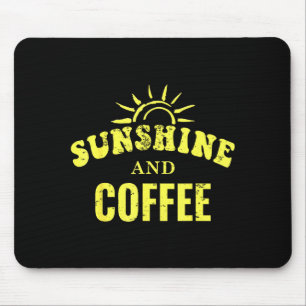 Coffee lovers _ sunshine and coffee retro style mouse pad