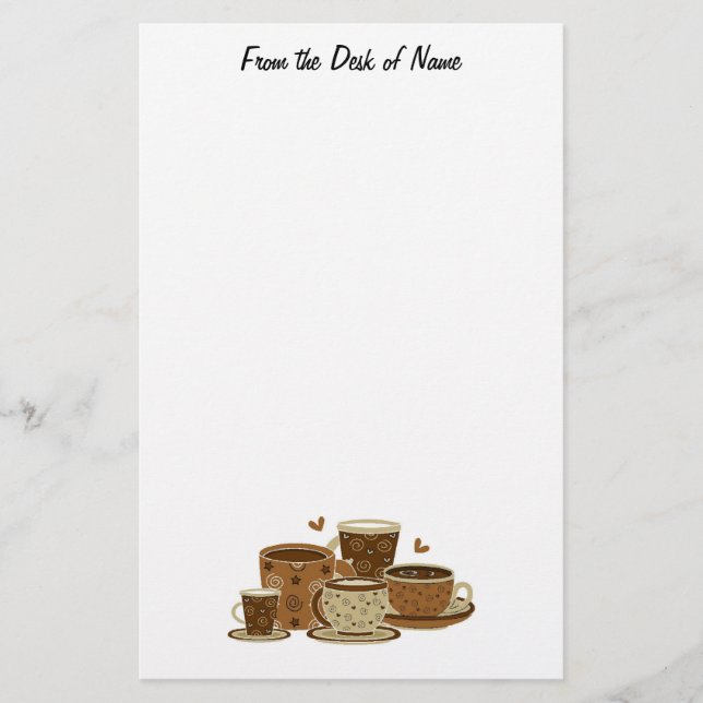 Coffee Lovers Teddy Stationary Stationery (Front)