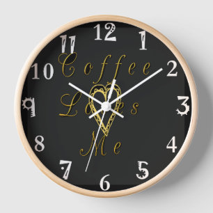 Coffee loves I love coffee Wall Clock