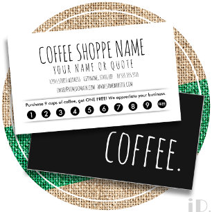 coffee. loyalty punch card