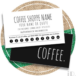 coffee. loyalty punch card