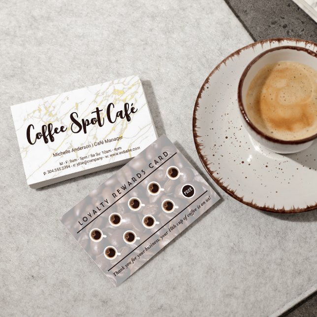Coffee Loyalty Rewards Business Card (Creator Uploaded)
