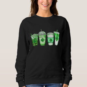 Coffee Lucky Latte Green St. Patrick's Day Irish S Sweatshirt