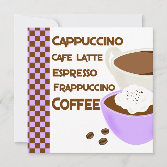 Coffee Luncheon Bridal Shower Invitation (Front)