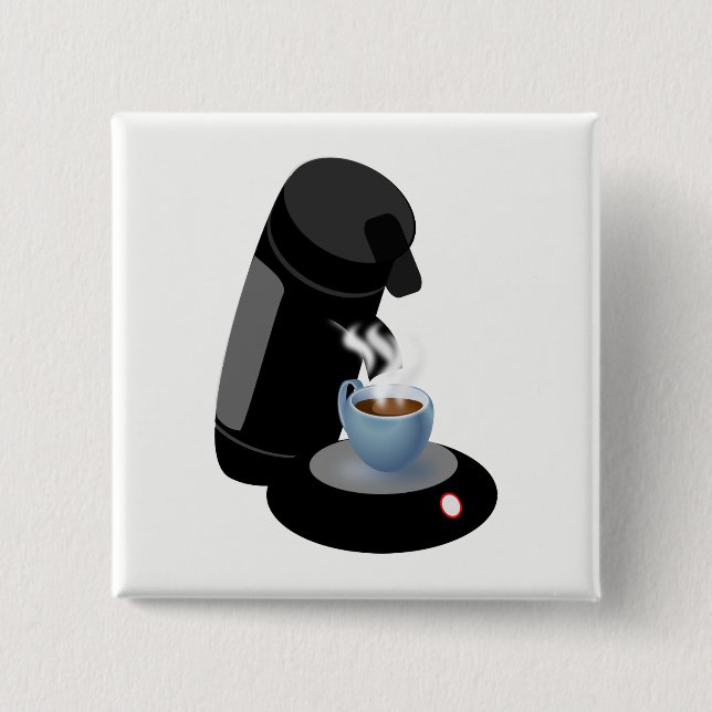 Coffee Machine 15 Cm Square Badge (Front)