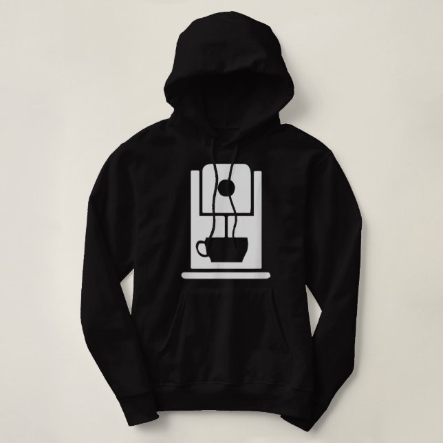 Coffee Machine Cafe Worker Uniform  Hoodie (Design Front)