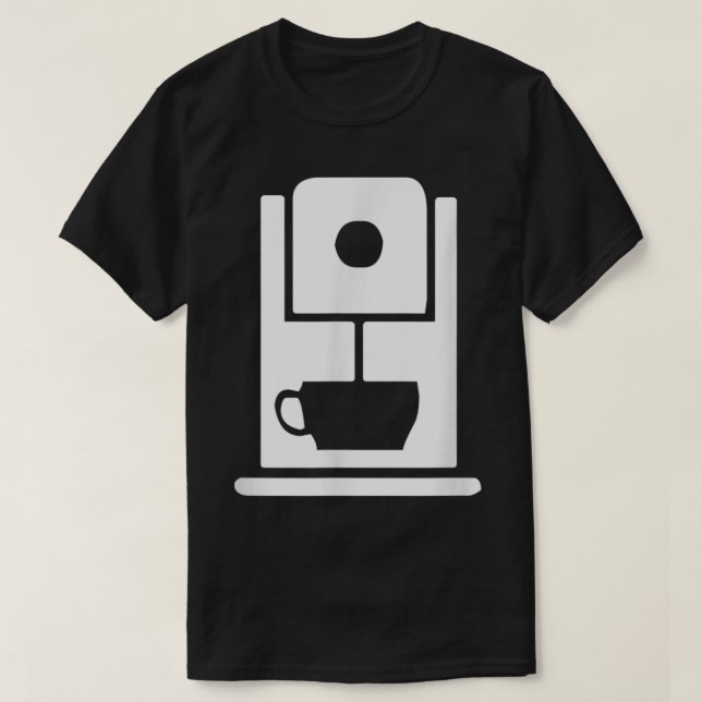 Coffee Machine Cafe Worker Uniform  T-Shirt (Design Front)