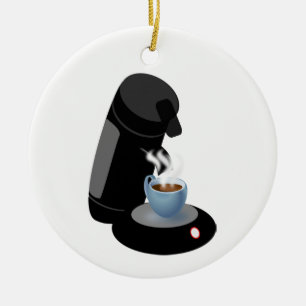 Coffee Machine Ceramic Ornament