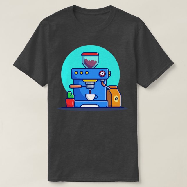 Coffee Machine Pod With Mug Coffee Pack And Cactus T-Shirt (Design Front)