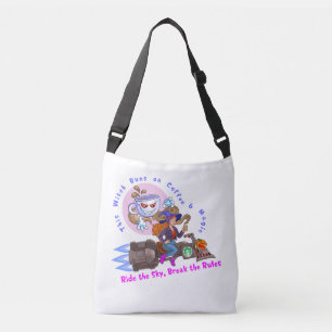 Coffee & Magic Witch Rider Crossbody Bag