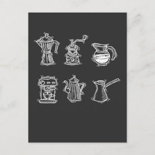 Coffee Maker Mill Please Hilarious Caffeine Addict Postcard