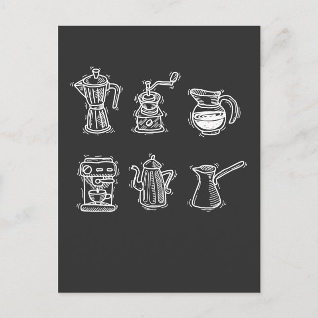 Coffee Maker Mill Please Hilarious Caffeine Addict Postcard (Front)