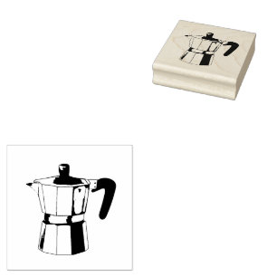 Coffee Maker  Rubber Stamp