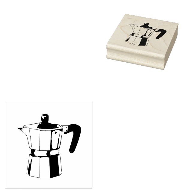 Coffee Maker  Rubber Stamp (Stamped)