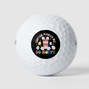 Coffee Makes Me So Hoppy Bunny Rabbit Happy Easter Golf Balls