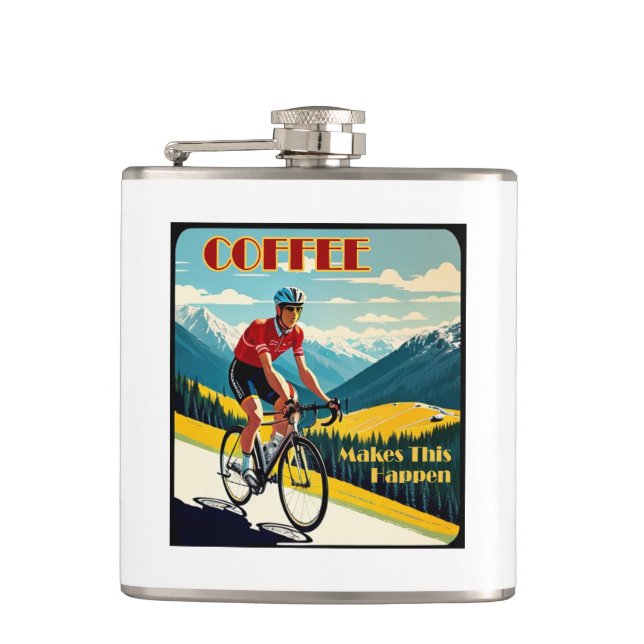 Coffee Makes This Happen Cycling Hip Flask (Front)