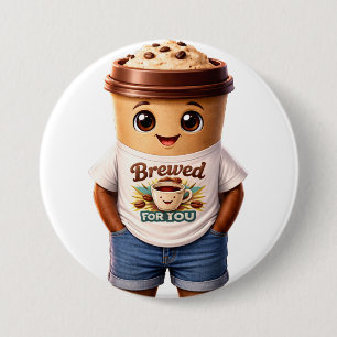 Coffee Man – Fun Design for True Caffeine Kings 7.5 Cm Round Badge