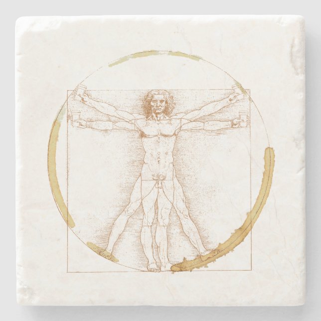 Coffee Man Stone Coaster (Front)