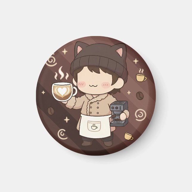 Coffee Master Espresso Expert Art Magnet (Front)