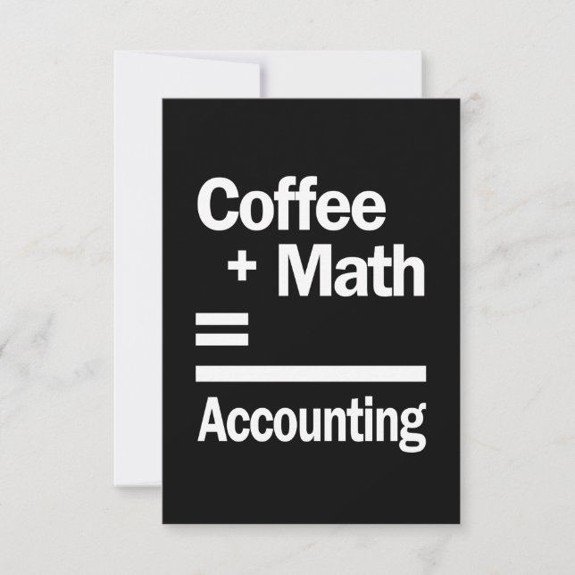 Coffee + Math = Accounting RSVP Card (Front)