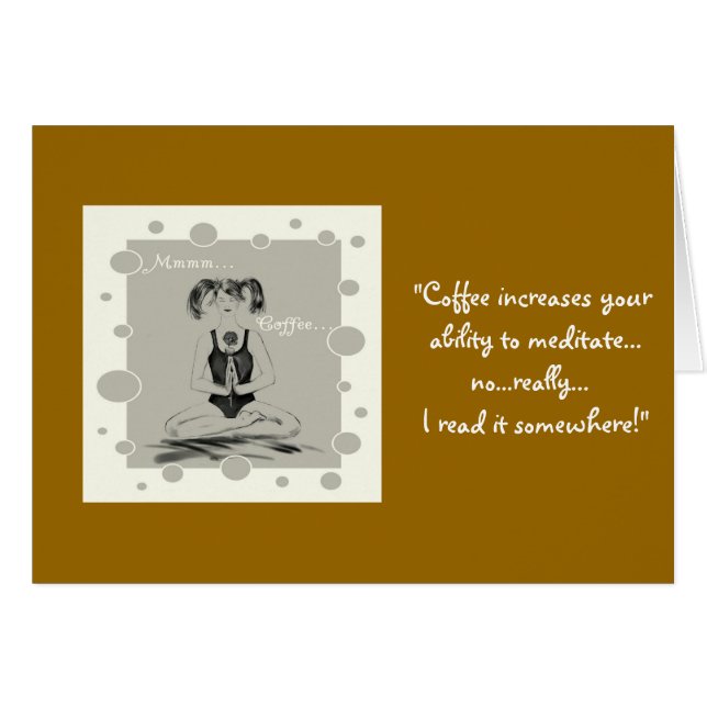 Coffee/Meditation+Yoga Humour (Front Horizontal)
