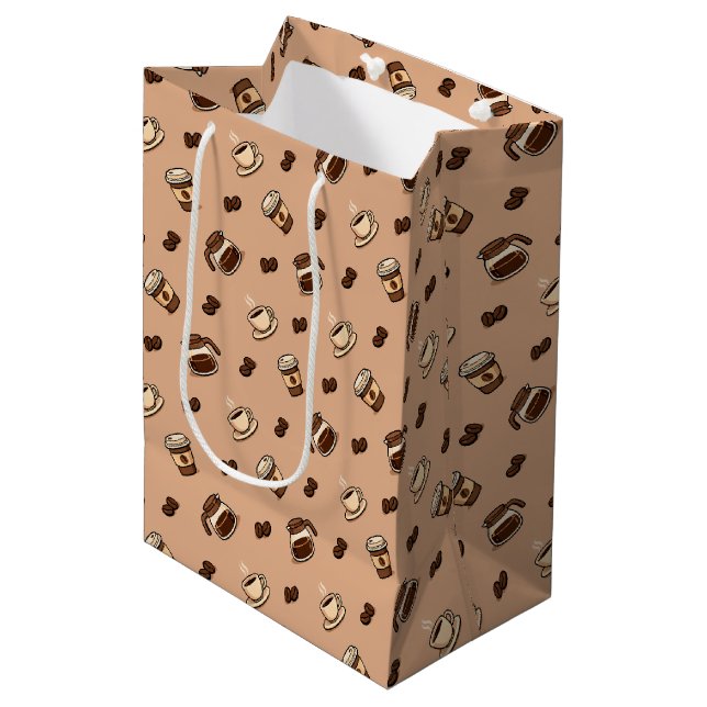 Coffee Medium Gift Bag (Front Angled)