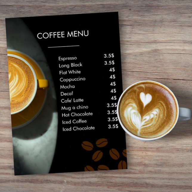 Coffee Menu Black List Logo | Coffee Shop (Creator Uploaded)