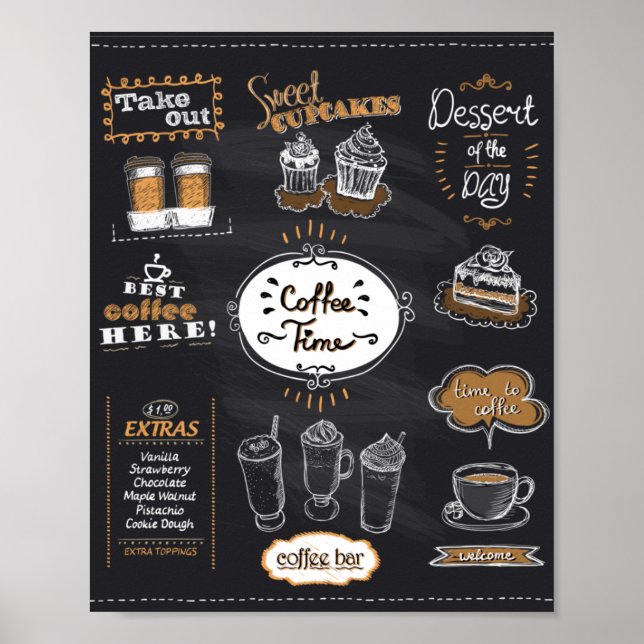 Coffee Menu Poster (Front)