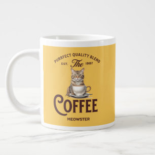 Coffee Meowster: Funny Cat Lover Gift, Pawsitively Large Coffee Mug