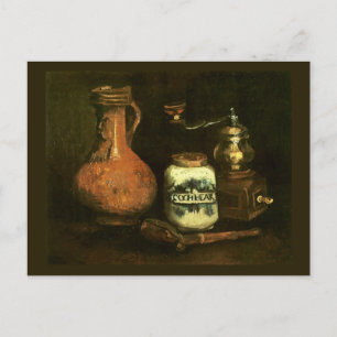 Coffee Mill Pipe Case & Jug Van Gogh Fine Art Postcard