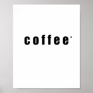 coffee - minimalistic typography poster