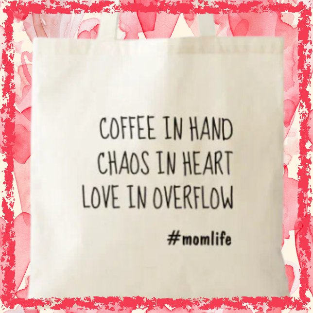 Coffee Mom Cute Mom Trendy Mother's Day Gift Tote Bag (Surprise a mum in your life with this delightful and practical gift!)