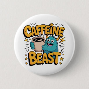 Coffee Monster 6 Cm Round Badge