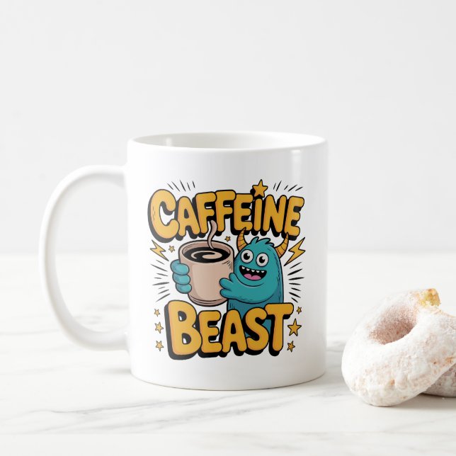 Coffee Monster Coffee Mug (With Donut)