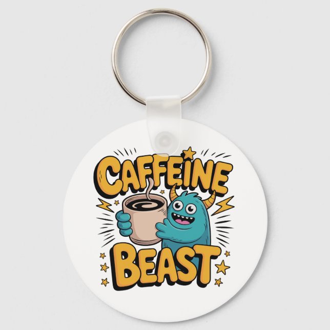 Coffee Monster Key Ring (Front)