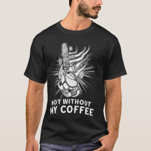Coffee morning barista drinking espresso biscuit b T-Shirt