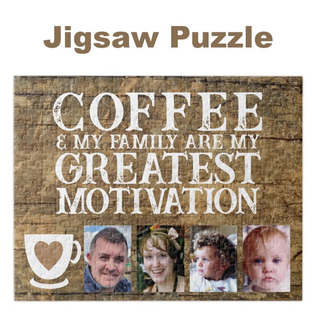 Coffee motivation 4 photo brown white jigsaw puzzle (Creator Uploaded)