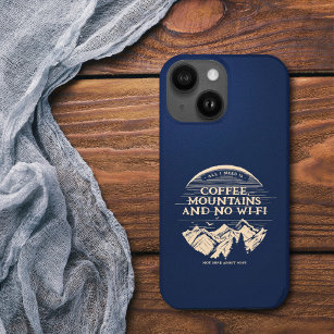 Coffee Mountains Wi-Fi Funny iPhone 15 Case