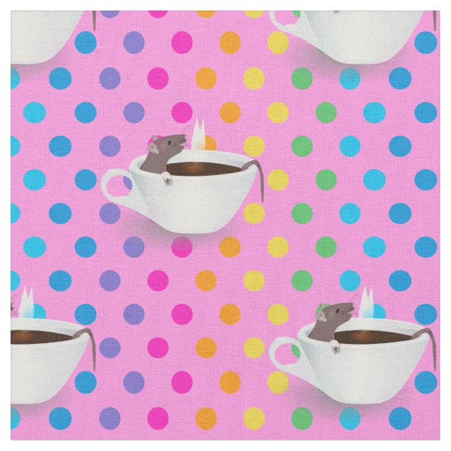 coffee mouse fabric (Close Up)