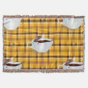 coffee mouse throw blanket
